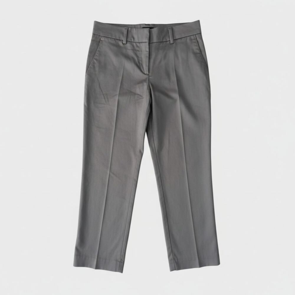 Liz Claiborne Gray Emma Petite Size 4P Ankle Pants Cotton Polyester Spandex